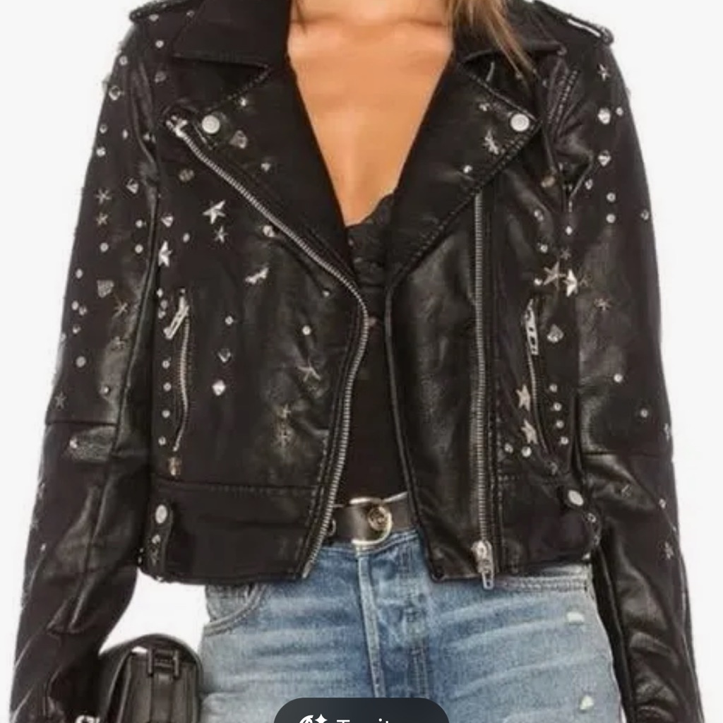 Blank Nyc Black Studded Leather Jacket